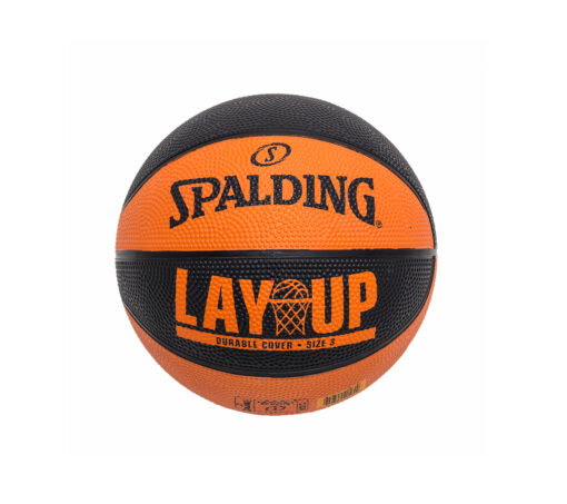 SPALDING ΜΠΑΛΑ Basketball LAYUP ORANGE BLACK RUBBER ΠΟΛΥΧΡΩΜΟ