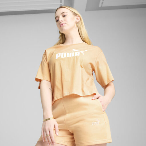 PUMA T-SHIRT ΓΥΝΑΙΚΑ ESS Cropped No 1 Logo Relaxed Tee ΠΟΡΤΟΚΑΛΙ - Image 3