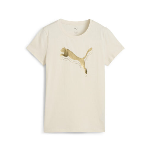 PUMA T-SHIRT ΓΥΝΑΙΚΑ ESS METALLIC Tee ΜΠΕΖ