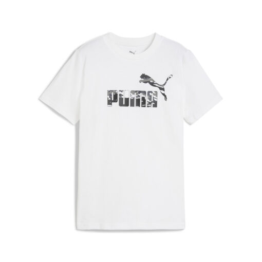 PUMA T-SHIRT ΑΓΟΡΙ ESS CAMO Tee B ΛΕΥΚΟ