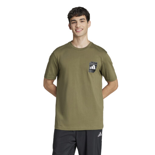 ADIDAS T-SHIRT M C CAMO WV TEE ΑΝΔΡΙΚΟ ΧΑΚΙ