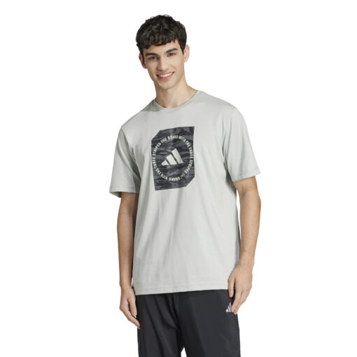 ADIDAS T-SHIRT ΑΝΔΡΑΣ M C CAMO BOX ΓΚΡΙ