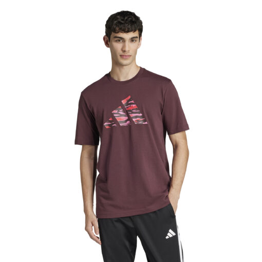 ADIDAS T-SHIRT M C CAMO LOGO T ΑΝΔΡΙΚΟ ΜΠΟΡΝΤΩ