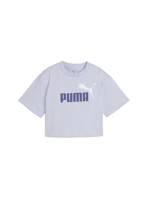 PUMA T-SHIRT ESS 2 COLOR ΠΑΙΔΙΚΟ ΚΟΡΙΤΣΙ ΣΙΕΛ